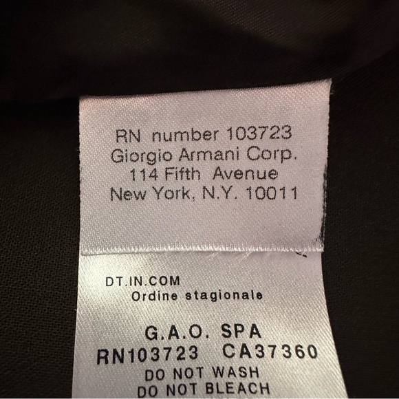 Giorgio Armani Black Label Womens 6 Blazer Brown Virgin Wool - Picture 7 of 13